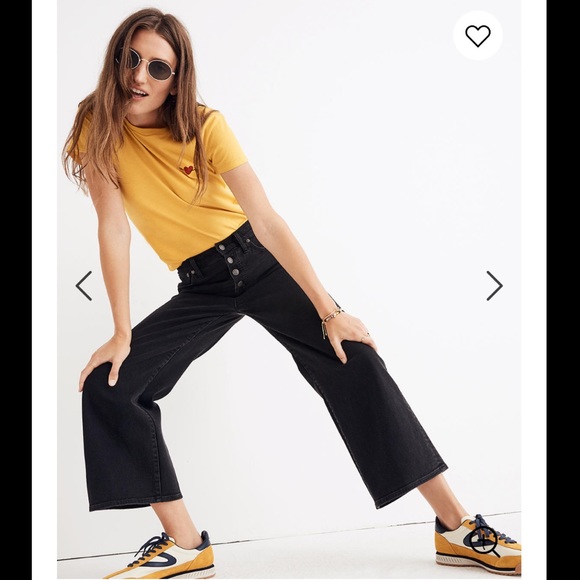 Madewell Denim - 🆕 Madewell button front crop wide leg jeans
